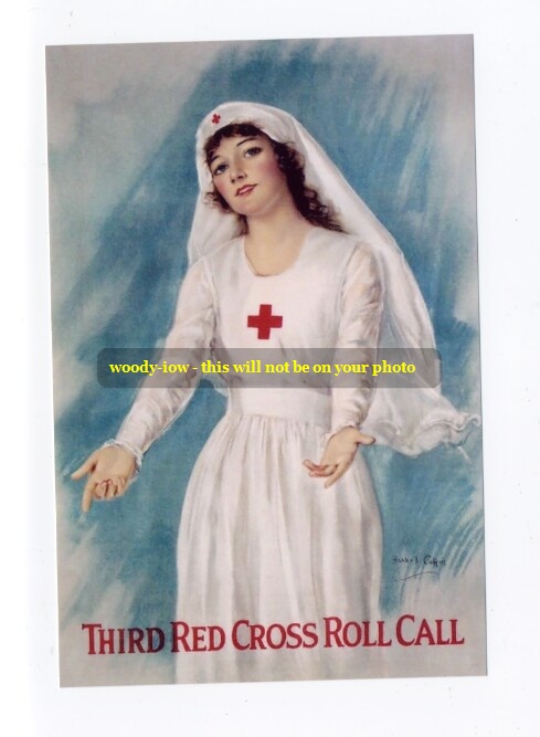 mm247 -young woman Red Cross nurse- art -photo 6 x 4"